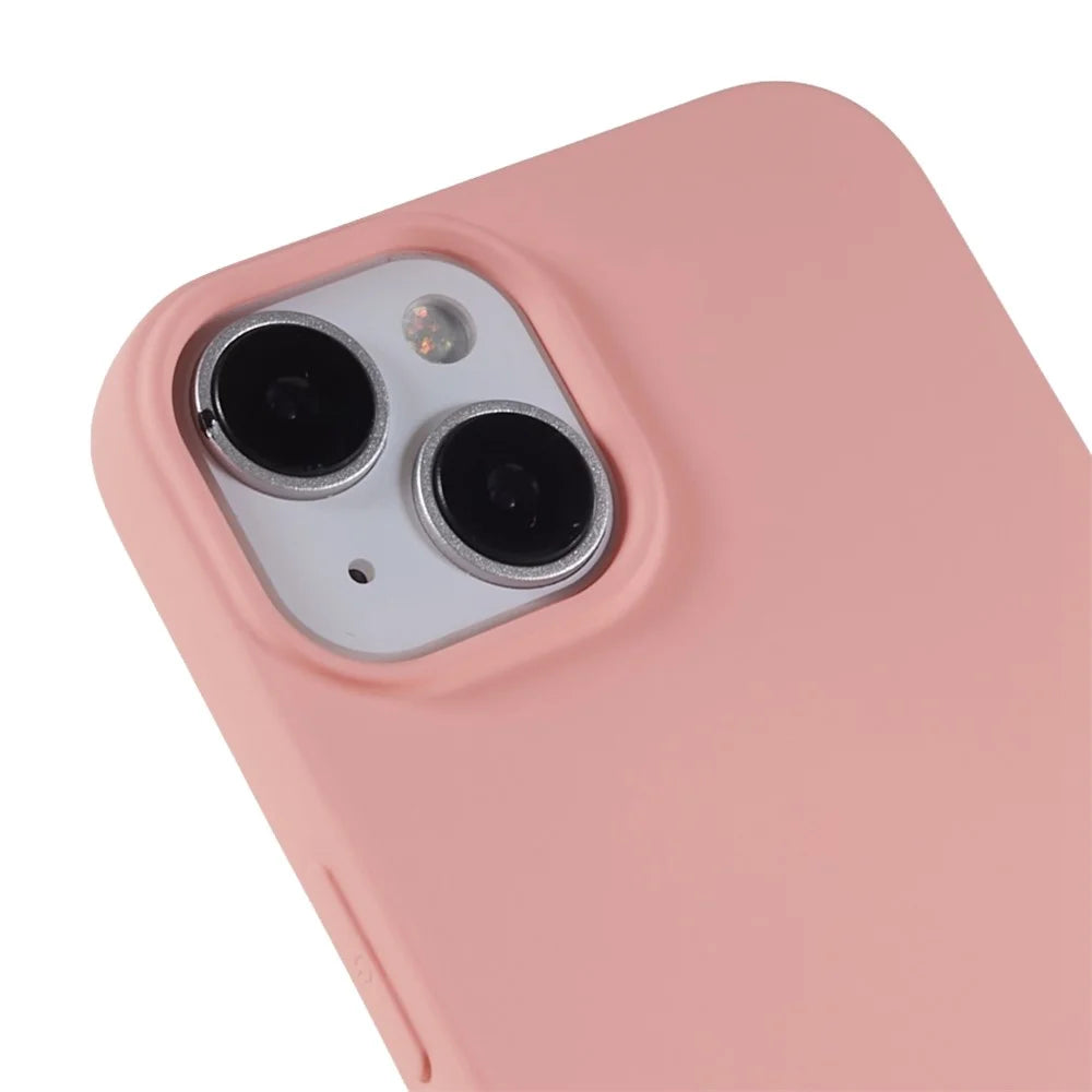 2.0mm Thickness Well-protected TPU Case for iPhone 14, Solid Color Drop-resistant Phone Cover - Pink - 6