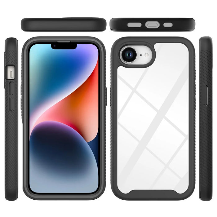 For iPhone 17e / 16e Case Anti Drop 2 in 1 PC + TPU Phone Cover - Black - 6