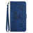 For Samsung Galaxy S25 Edge Case Butterfly Flower Imprinted Leather Phone Cover with Strap - Blue - 7
