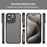 For iPhone 15 Pro Max Case Drop Proof Airbags Frosted Translucent PC + TPU Phone Back Cover - Black - 3