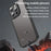 For iPhone 15 Pro Max Case Drop Proof Airbags Frosted Translucent PC + TPU Phone Back Cover - Black - 4