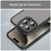 For iPhone 15 Pro Max Case Drop Proof Airbags Frosted Translucent PC + TPU Phone Back Cover - Black - 7