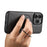 SUTENI G3 For iPhone 15 Pro Case Compatible with MagSafe Waxy Texture Rotating Kickstand Leather Phone Back Cover - Black - 3