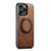 SUTENI G3 For iPhone 12 / 12 Pro Case Compatible with MagSafe Waxy Texture Rotating Kickstand Leather Phone Back Cover - Brown - 4