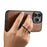 SUTENI G3 For iPhone 12 / 12 Pro Case Compatible with MagSafe Waxy Texture Rotating Kickstand Leather Phone Back Cover - Brown - 5