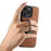 SUTENI G3 For iPhone 12 / 12 Pro Case Compatible with MagSafe Waxy Texture Rotating Kickstand Leather Phone Back Cover - Brown - 6