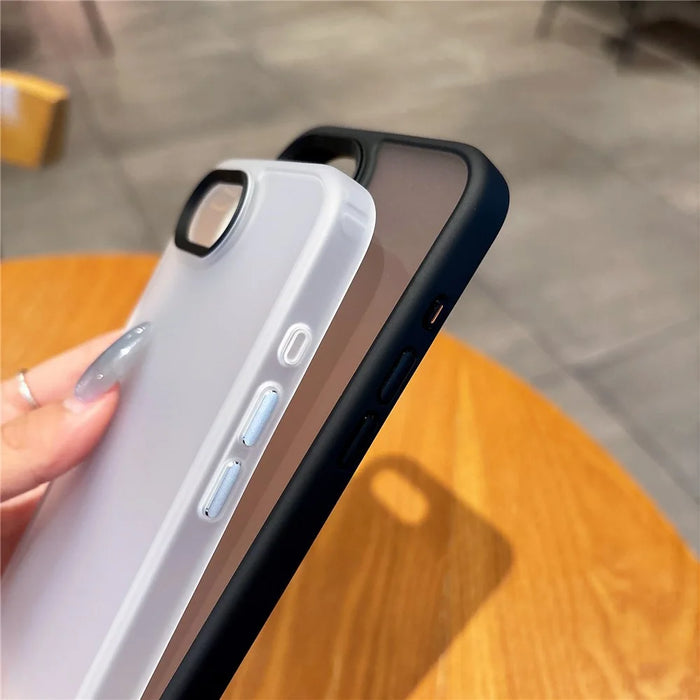 For iPhone 17e / 16e Case Skin Touch Matte Anti Scratch PC + TPU Phone Back Cover - Black - 5