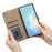 For iPhone 17e / 16e Case Flip Leather Retro Phone Cover Lines Imprinted - Brown - 4