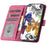 For iPhone 17e / 16e Case Butterfly Design Flip Wallet Leather Phone Cover Skin-Touch - Rose - 2