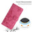 For iPhone 17e / 16e Case Butterfly Design Flip Wallet Leather Phone Cover Skin-Touch - Rose - 5