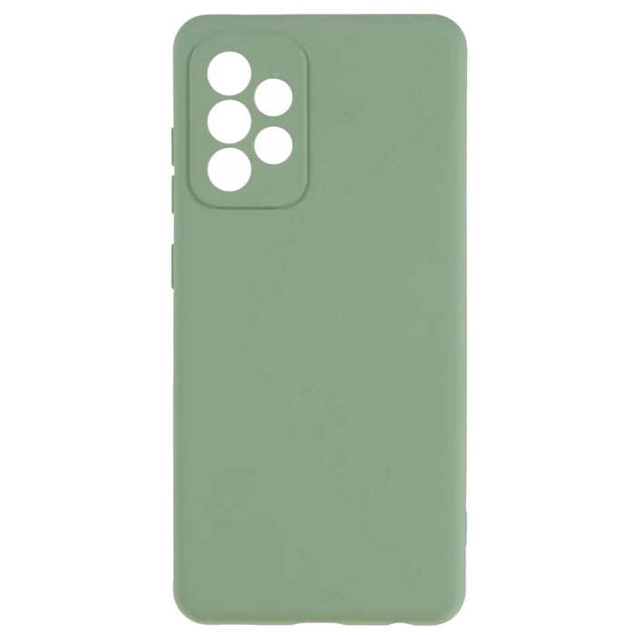 For Samsung Galaxy A32 4G (US Version) Scratch Resistant TPU Phone Case Liquid Silicone Texture 2.0mm Thick Cushion Back Cover - Green - 1