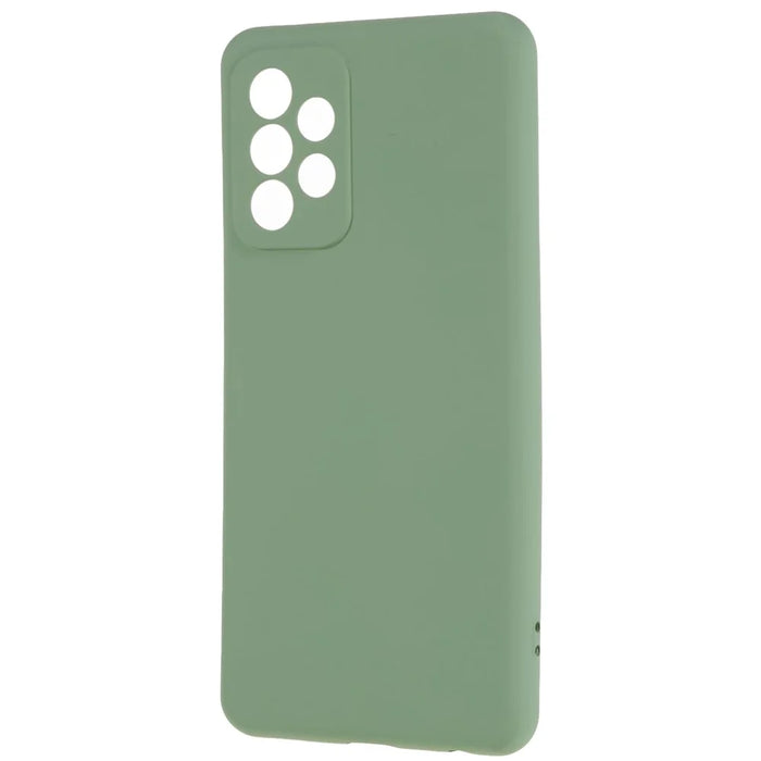 For Samsung Galaxy A32 4G (US Version) Scratch Resistant TPU Phone Case Liquid Silicone Texture 2.0mm Thick Cushion Back Cover - Green - 2