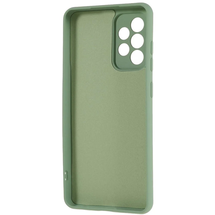 For Samsung Galaxy A32 4G (US Version) Scratch Resistant TPU Phone Case Liquid Silicone Texture 2.0mm Thick Cushion Back Cover - Green - 4
