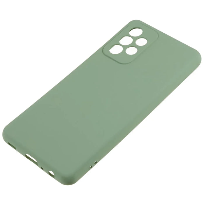 For Samsung Galaxy A32 4G (US Version) Scratch Resistant TPU Phone Case Liquid Silicone Texture 2.0mm Thick Cushion Back Cover - Green - 7