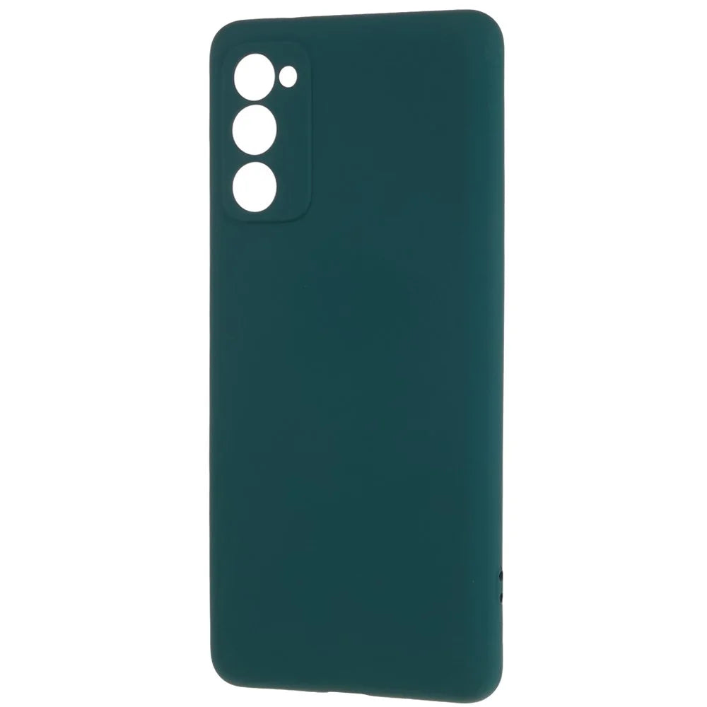 For Samsung Galaxy S20 FE 4G / FE 5G / S20 Lite / S20 FE 2022 TPU Phone Case Liquid Silicone Texture 2.0mm Thick Anti-Scratch Cover - Midnight Green - 2