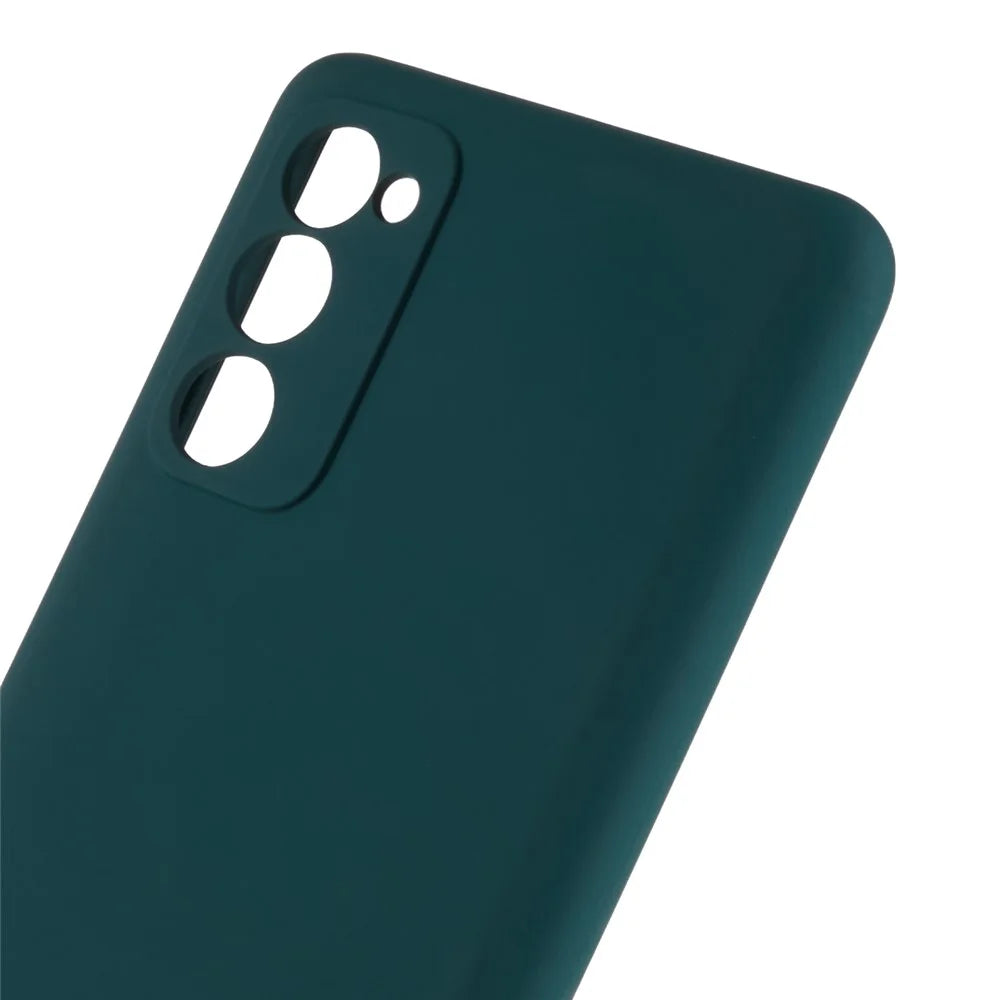 For Samsung Galaxy S20 FE 4G / FE 5G / S20 Lite / S20 FE 2022 TPU Phone Case Liquid Silicone Texture 2.0mm Thick Anti-Scratch Cover - Midnight Green - 5
