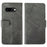 IDEWEI For Google Pixel 9a Case Leather Wallet Phone Cover Stand Calf Texture - Grey - 1
