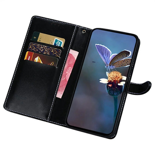 IDEWEI For OnePlus 13R 5G Case Crocodile Texture PU Leather Flip Phone Cover - Black - 2