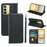 HX01 For Realme 14x 5G Wallet Case Magnetic Closing PU Leather Phone Cover - Black - 1