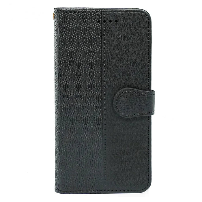 For Realme C75 4G Wallet Phone Case Pattern Imprint Leather Flip Cover - Black - 6