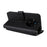For Realme 14 Pro+ 5G Wallet Case with Shoulder / Wrist Strap Leather Phone Cover Stand - Black - 4