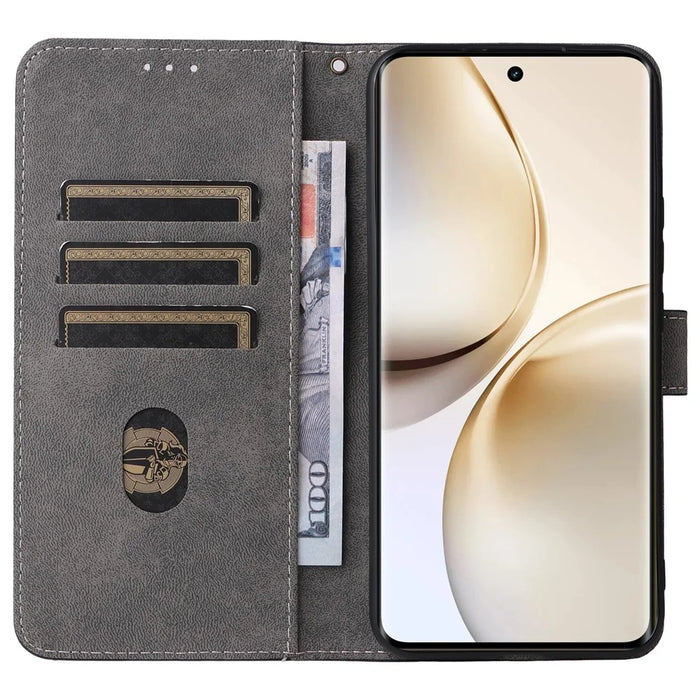 For Realme 14 Pro+ 5G Case Wallet RFID Blocking PU Leather Cover Viewing Stand - Brown - 2