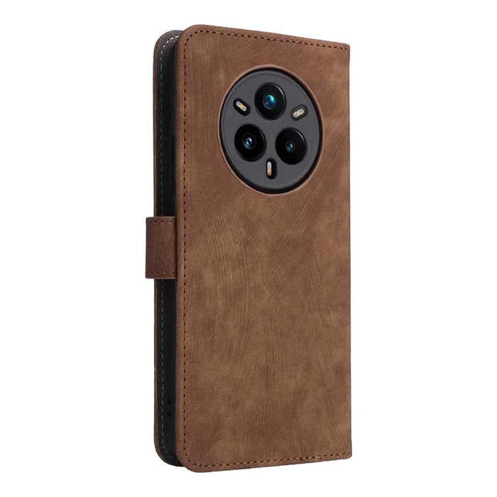For Realme 14 Pro+ 5G Case Wallet RFID Blocking PU Leather Cover Viewing Stand - Brown - 7