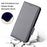 For Samsung Galaxy S25 Edge Case with Wrist Strap Litchi Texture PU Leather Wallet Phone Cover - Grey - 6