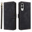 For Samsung Galaxy S25 Edge Case Wallet RFID Blocking PU Leather Cover Viewing Stand - Black - 1