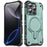 For iPhone 16 Pro Max Case Compatible with MagSafe Four Corner Airbags PC + TPU Phone Cover - Midnight Green - 1