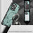 For iPhone 16 Pro Max Case Compatible with MagSafe Four Corner Airbags PC + TPU Phone Cover - Midnight Green - 2