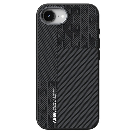 ABEEL For iPhone 17e / 16e Case Compatible with MagSafe PC + TPU + Aluminum Alloy + PU Leather Slim Phone Back Cover - Texture 3 - 2