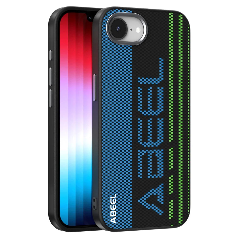 ABEEL For iPhone 17e / 16e Case Compatible with MagSafe Micro-Embossing 6D Printed PC TPU Aluminum Alloy Leather Phone Cover - Outstanding No. 1 - 1