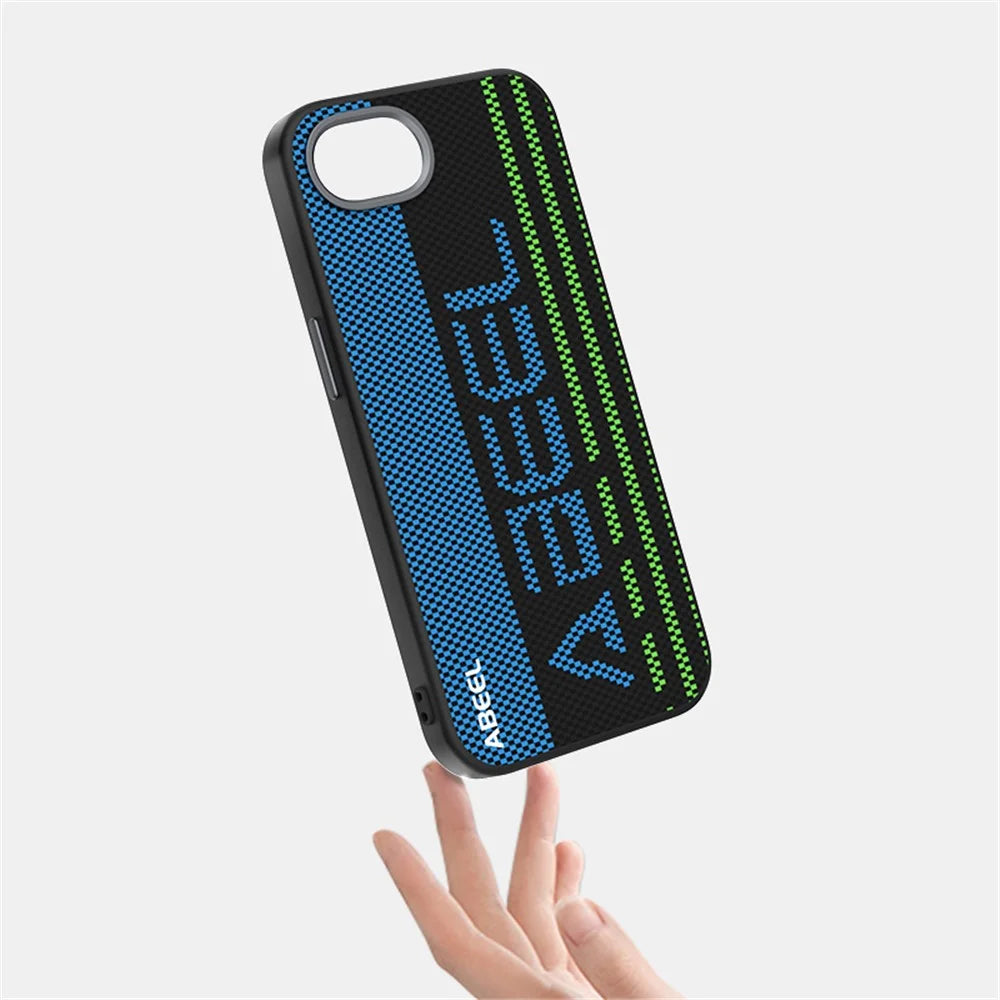 ABEEL For iPhone 17e / 16e Case Compatible with MagSafe Micro-Embossing 6D Printed PC TPU Aluminum Alloy Leather Phone Cover - Outstanding No. 1 - 3
