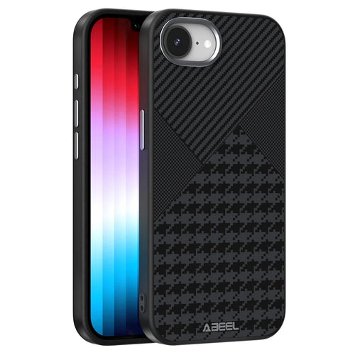 ABEEL For iPhone 17e / 16e Case Compatible with MagSafe PC TPU Aluminum Alloy PU Phone Back Cover - 1