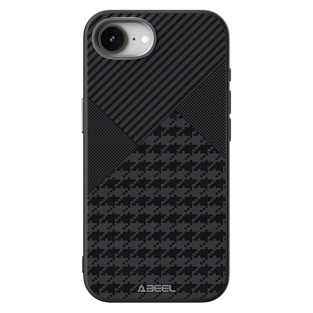 ABEEL For iPhone 17e / 16e Case Compatible with MagSafe PC TPU Aluminum Alloy PU Phone Back Cover - 2