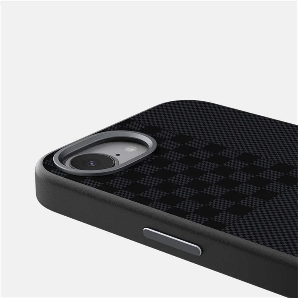 ABEEL For iPhone 17e / 16e Case Compatible with MagSafe PC TPU Aluminum Alloy PU Phone Back Cover - 6
