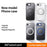 For iPhone 17e / 16e Case Compatible with MagSafe TPU + Acrylic + Kickstand Matte Phone Cover - Black - 3