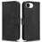 For iPhone 17e / 16e Leather Case Skin Feel Anti Drop Wallet Flip Phone Cover - Black - 1