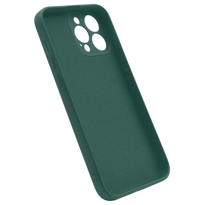 ENKAY HAT PRINCE Cell Phone Case for iPhone 14 Pro Max, Liquid Silicone Straight Edge Precise Cutout Anti-scratch Phone Shell - Blackish Green - 2