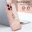 For iPhone 15 Pro Max Case Electroplating Edge Rose Pattern TPU Phone Back Cover Airbag Drop Proof - Rose Pink - 2
