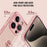 For iPhone 15 Pro Max Case Electroplating Edge Rose Pattern TPU Phone Back Cover Airbag Drop Proof - Rose Pink - 3
