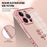 For iPhone 15 Pro Max Case Electroplating Edge Rose Pattern TPU Phone Back Cover Airbag Drop Proof - Rose Pink - 5