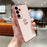 For Samsung Galaxy A35 5G Case Electroplating Edge Rose Pattern TPU Phone Back Cover Airbag Drop Proof - Rose Pink - 1