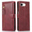 For iPhone 17e / 16e Case Zipper Flip Leather Phone Cover with Card Holder - Red - 1