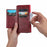 For iPhone 17e / 16e Case Zipper Flip Leather Phone Cover with Card Holder - Red - 5