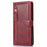 For iPhone 17e / 16e Case Zipper Flip Leather Phone Cover with Card Holder - Red - 6