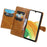 For Samsung Galaxy S25 Case Zipper Flip Leather Phone Cover with Card Holder - Orange - 3