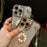 For iPhone 16 Pro Max Case with Rhinestones Strap Kickstand Phone Cover Built In Lens Film - Gold - 6