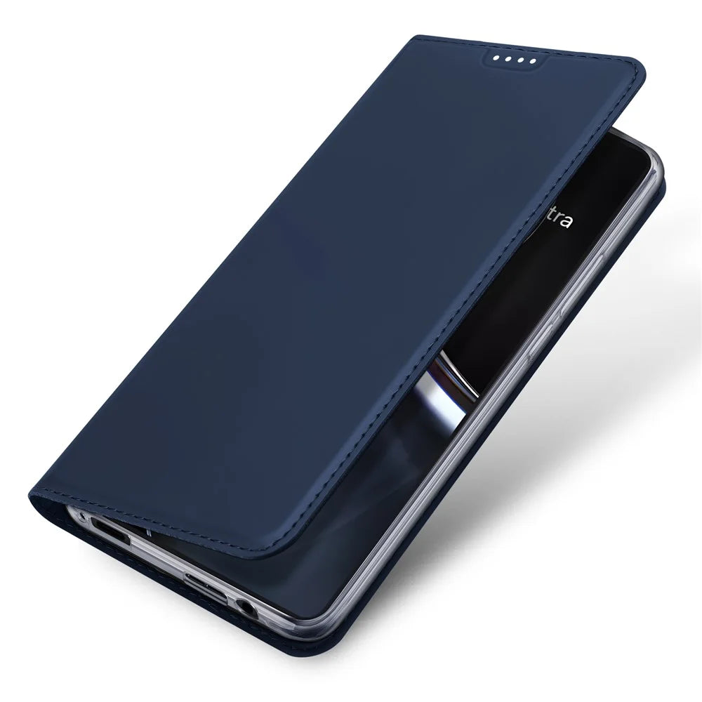 DUX DUCIS For Asus Zenfone 12 Ultra 5G Case  Skin Pro Series Leather Stand Cover Card Holder - Blue - 4